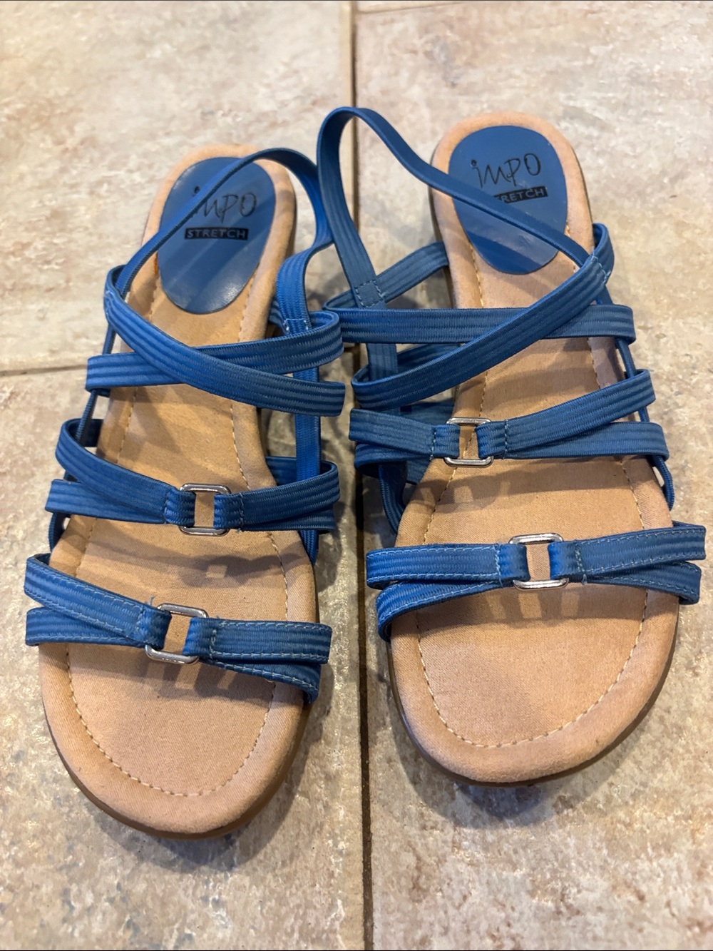Impo Blue Multi-Strap Elastic Sandal - Women's Slide